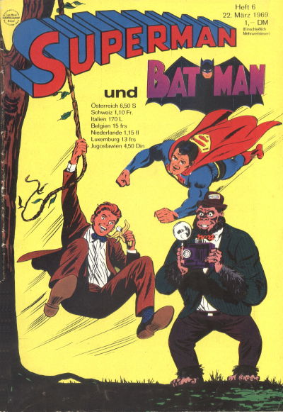 Cover for Superman (Egmont Ehapa, 1966 series) #6/1969