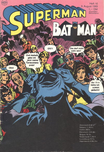 Cover for Superman (Egmont Ehapa, 1966 series) #16/1969