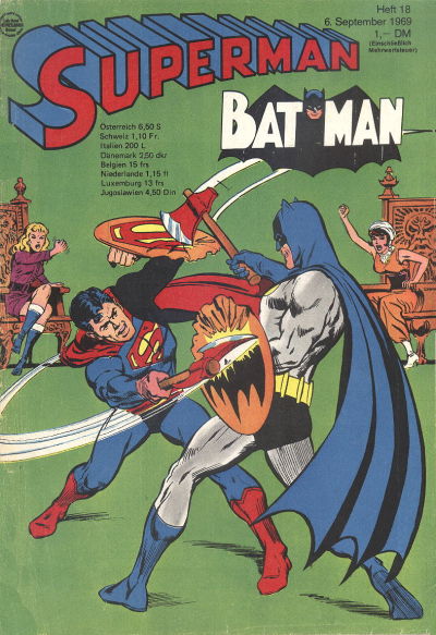 Cover for Superman (Egmont Ehapa, 1966 series) #18/1969