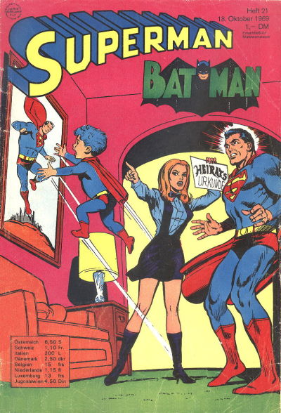Cover for Superman (Egmont Ehapa, 1966 series) #21/1969