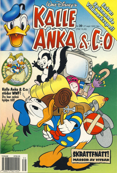 Cover for Kalle Anka & C:o (Serieförlaget [1980-talet], 1992 series) #39/1993