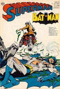 Cover Thumbnail for Superman (Egmont Ehapa, 1966 series) #14/1970