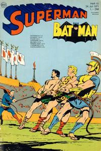 Cover Thumbnail for Superman (Egmont Ehapa, 1966 series) #15/1971