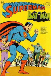 Cover for Superman (Egmont Ehapa, 1966 series) #13/1972