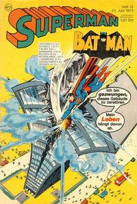 Cover Thumbnail for Superman (Egmont Ehapa, 1966 series) #13/1973