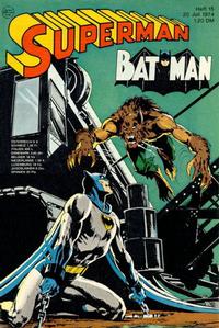 Cover Thumbnail for Superman (Egmont Ehapa, 1966 series) #15/1974