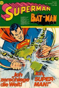 Cover Thumbnail for Superman (Egmont Ehapa, 1966 series) #22/1974