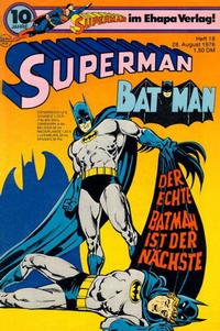 Cover for Superman (Egmont Ehapa, 1966 series) #18/1976