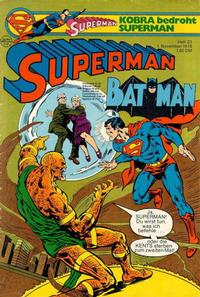 Cover Thumbnail for Superman (Egmont Ehapa, 1966 series) #23/1978