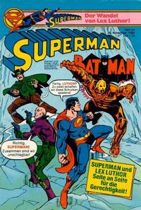 Cover for Superman (Egmont Ehapa, 1966 series) #24/1980