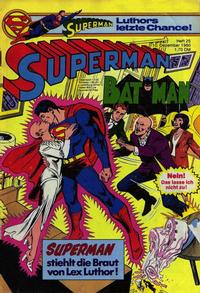 Cover for Superman (Egmont Ehapa, 1966 series) #25/1980