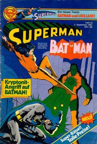 Cover Thumbnail for Superman (Egmont Ehapa, 1966 series) #18/1981