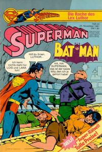 Cover Thumbnail for Superman (Egmont Ehapa, 1966 series) #24/1981