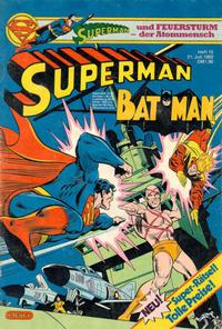 Cover for Superman (Egmont Ehapa, 1966 series) #15/1982