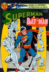 Cover Thumbnail for Superman (Egmont Ehapa, 1966 series) #6/1985