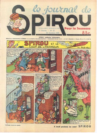 Cover for Le Journal de Spirou (Dupuis, 1938 series) #27/1938