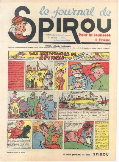 Cover for Le Journal de Spirou (Dupuis, 1938 series) #34/1938