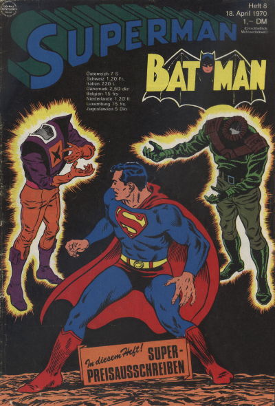 Cover for Superman (Egmont Ehapa, 1966 series) #8/1970