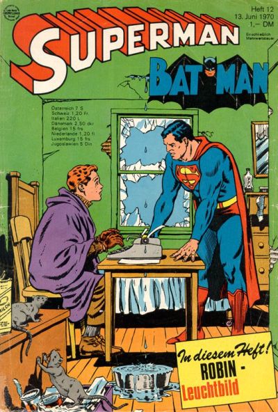 Cover for Superman (Egmont Ehapa, 1966 series) #12/1970