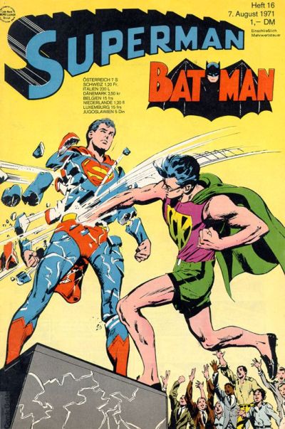 Cover for Superman (Egmont Ehapa, 1966 series) #16/1971