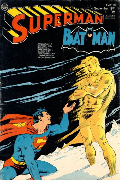 Cover for Superman (Egmont Ehapa, 1966 series) #18/1971