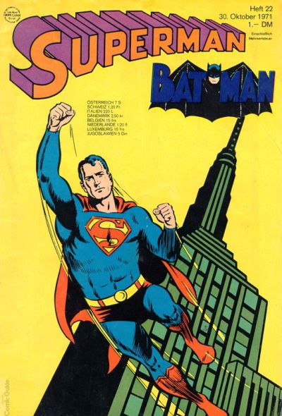 Cover for Superman (Egmont Ehapa, 1966 series) #22/1971
