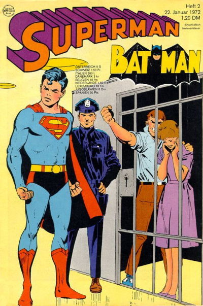 Cover for Superman (Egmont Ehapa, 1966 series) #2/1972