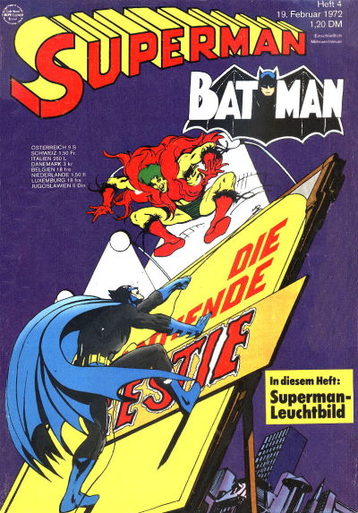 Cover for Superman (Egmont Ehapa, 1966 series) #4/1972