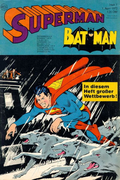 Cover for Superman (Egmont Ehapa, 1966 series) #7/1972