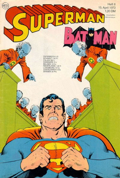 Cover for Superman (Egmont Ehapa, 1966 series) #8/1972