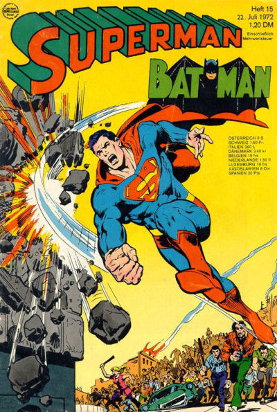 Cover for Superman (Egmont Ehapa, 1966 series) #15/1972