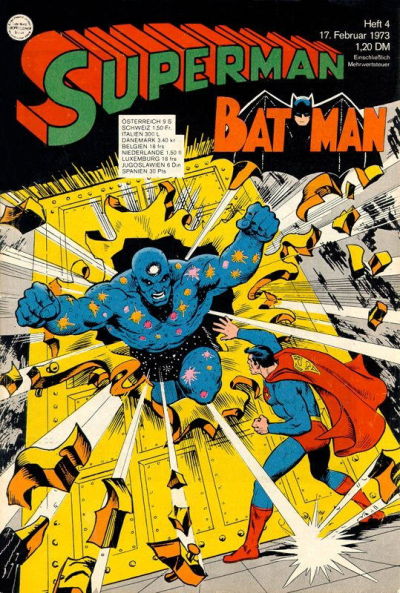 Cover for Superman (Egmont Ehapa, 1966 series) #4/1973
