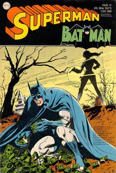 Cover for Superman (Egmont Ehapa, 1966 series) #11/1973