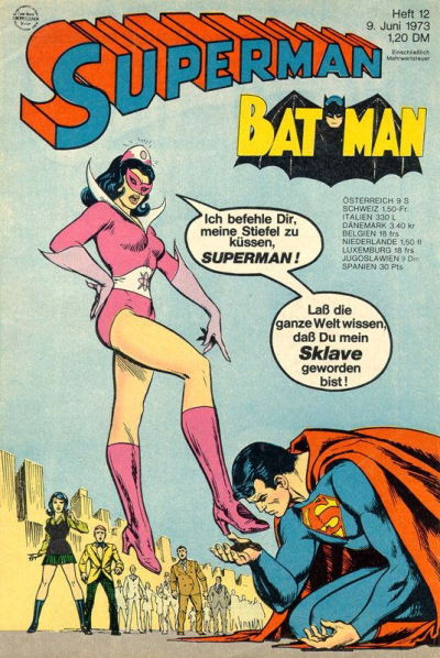 Cover for Superman (Egmont Ehapa, 1966 series) #12/1973
