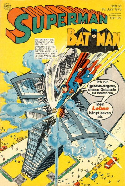 Cover for Superman (Egmont Ehapa, 1966 series) #13/1973