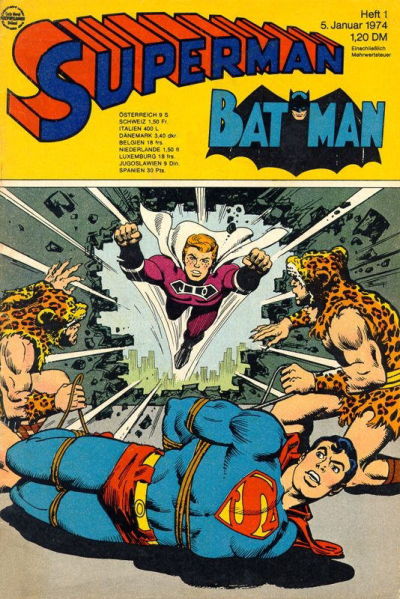 Cover for Superman (Egmont Ehapa, 1966 series) #1/1974