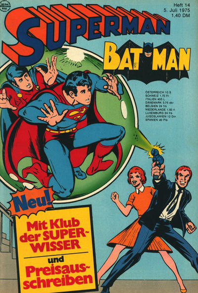 Cover for Superman (Egmont Ehapa, 1966 series) #14/1975