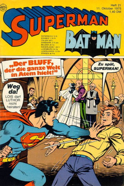 Cover for Superman (Egmont Ehapa, 1966 series) #21/1975