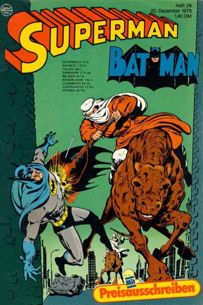 Cover for Superman (Egmont Ehapa, 1966 series) #26/1975