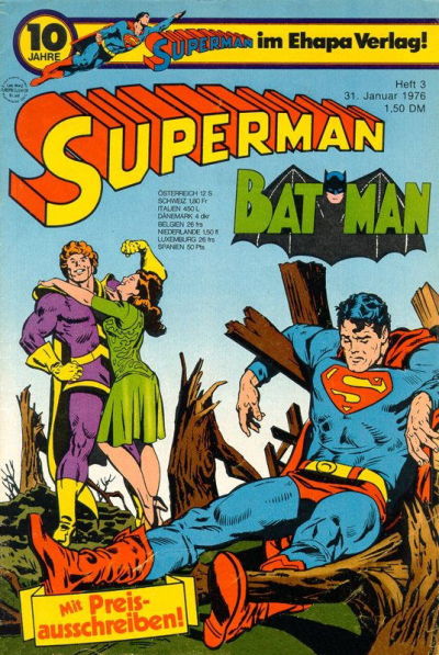 Cover for Superman (Egmont Ehapa, 1966 series) #3/1976