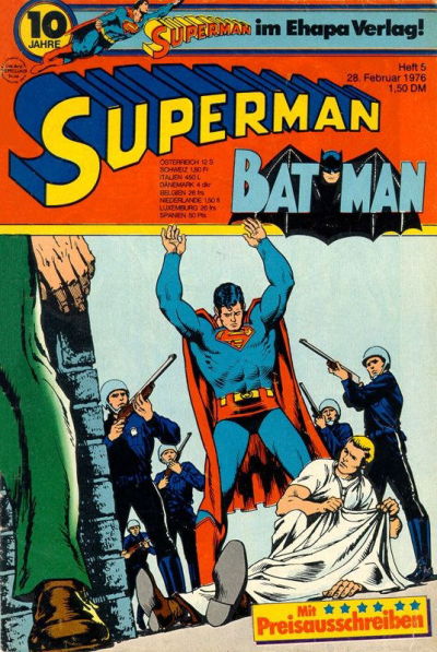 Cover for Superman (Egmont Ehapa, 1966 series) #5/1976