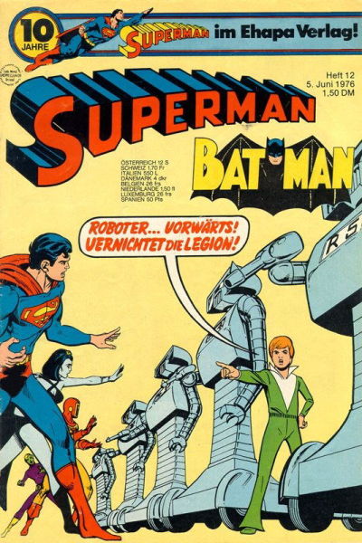 Cover for Superman (Egmont Ehapa, 1966 series) #12/1976