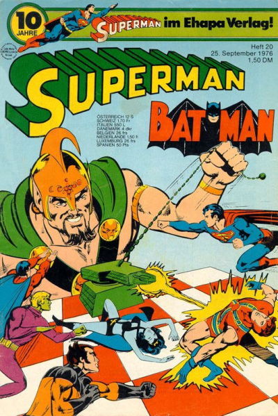 Cover for Superman (Egmont Ehapa, 1966 series) #20/1976