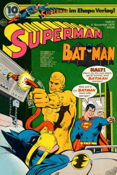 Cover for Superman (Egmont Ehapa, 1966 series) #23/1976