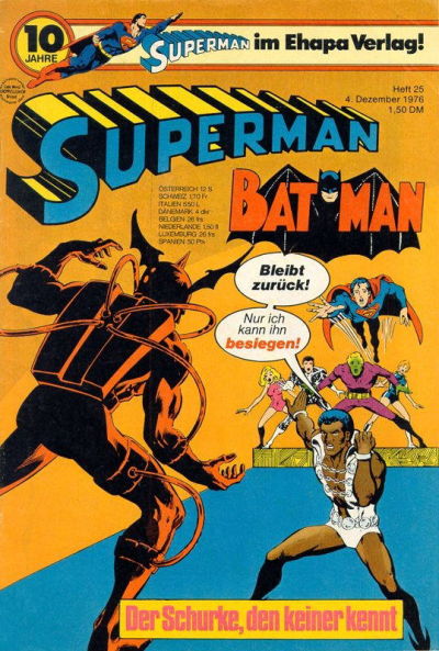 Cover for Superman (Egmont Ehapa, 1966 series) #25/1976