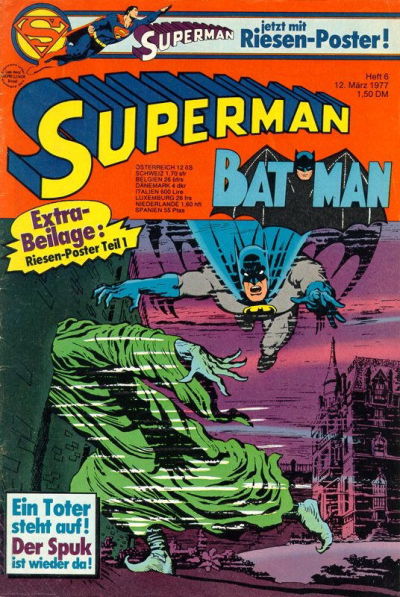 Cover for Superman (Egmont Ehapa, 1966 series) #6/1977