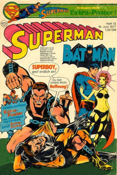 Cover for Superman (Egmont Ehapa, 1966 series) #13/1977
