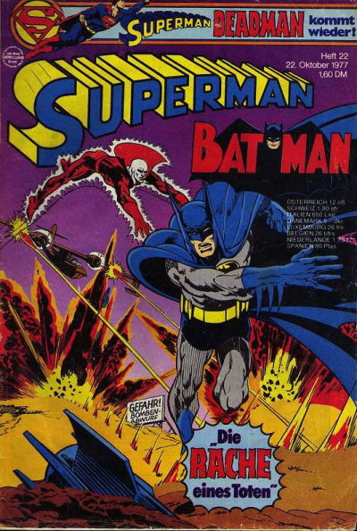 Cover for Superman (Egmont Ehapa, 1966 series) #22/1977