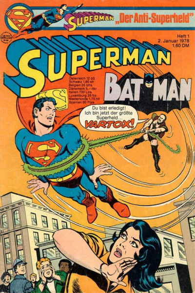 Cover for Superman (Egmont Ehapa, 1966 series) #1/1978