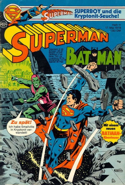 Cover for Superman (Egmont Ehapa, 1966 series) #11/1978